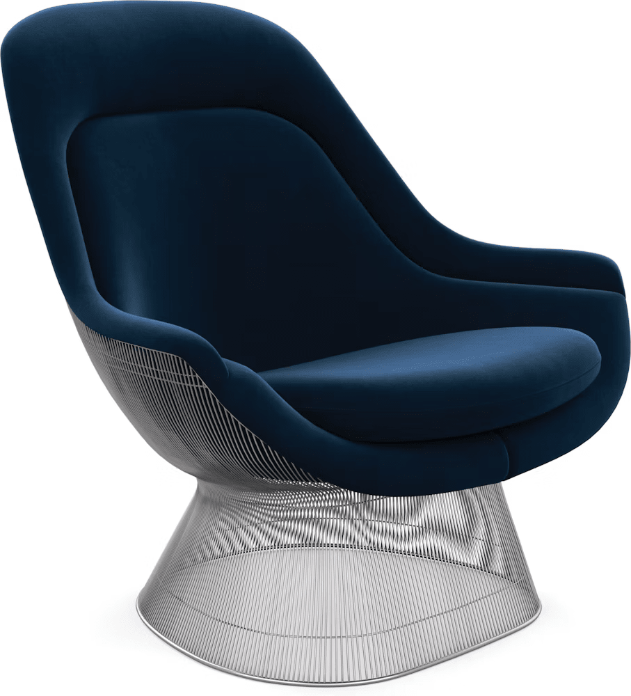 Platner Polished Nickel Easy Chair lounge chair Knoll