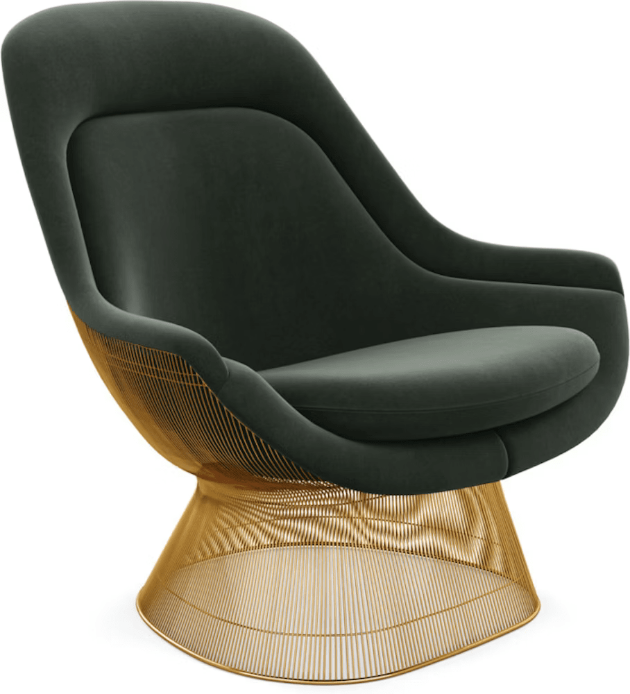 Platner Gold Plated Easy Chair lounge chair Knoll
