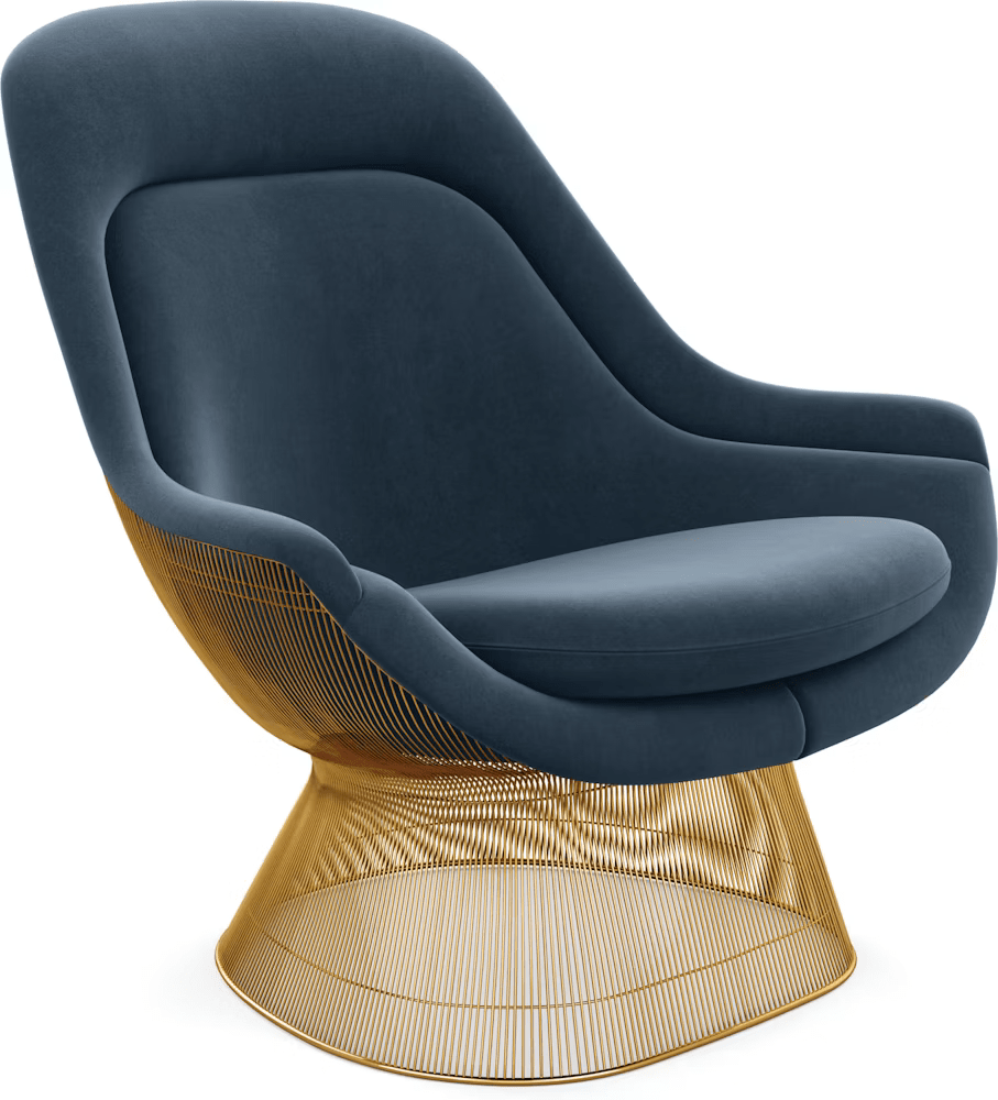 Platner Gold Plated Easy Chair lounge chair Knoll