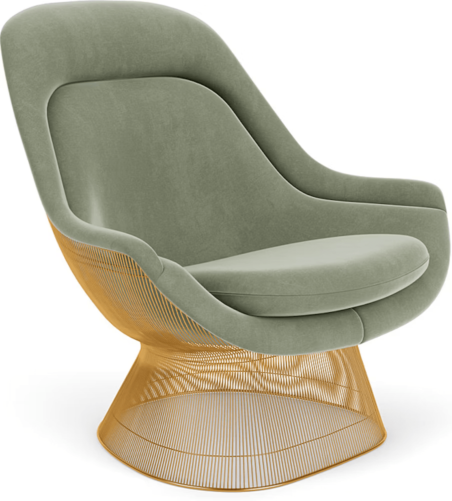 Platner Gold Plated Easy Chair lounge chair Knoll
