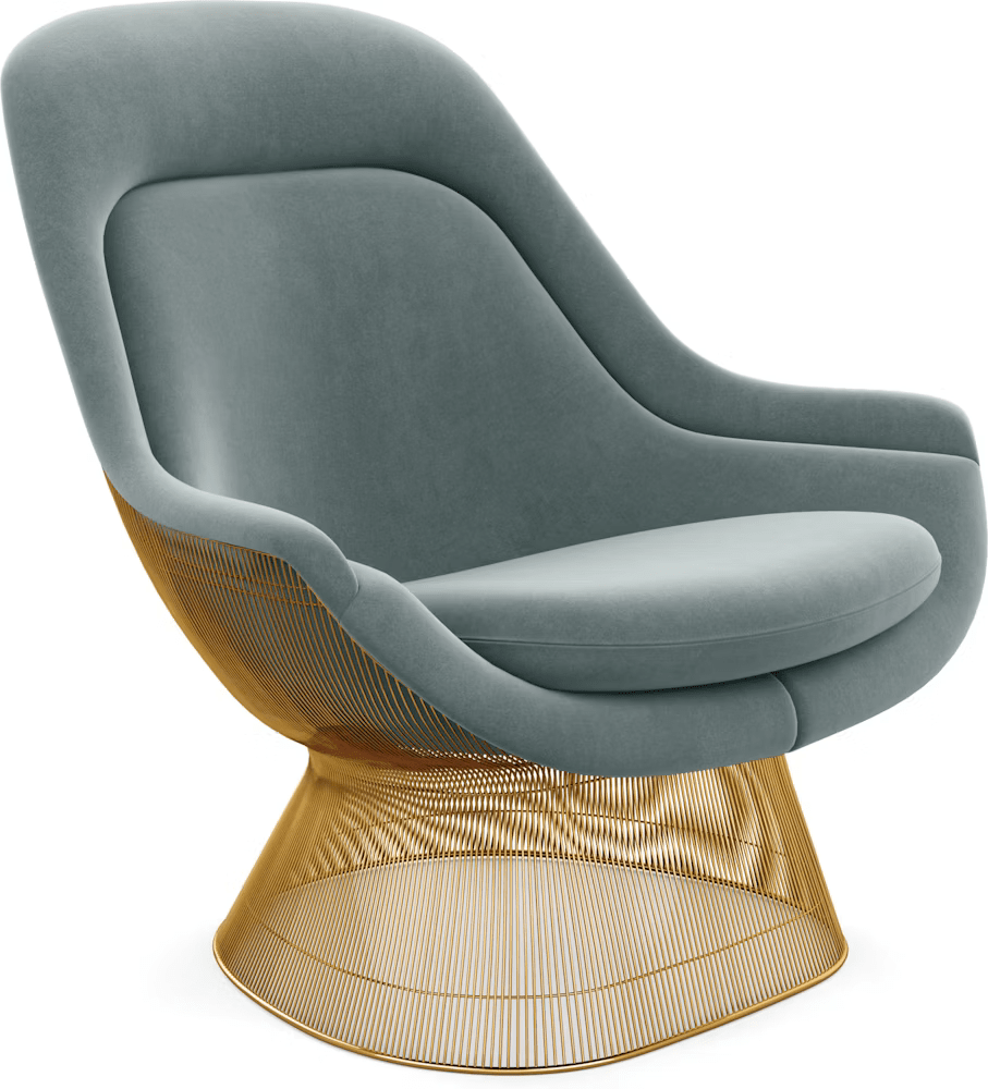 Platner Gold Plated Easy Chair lounge chair Knoll