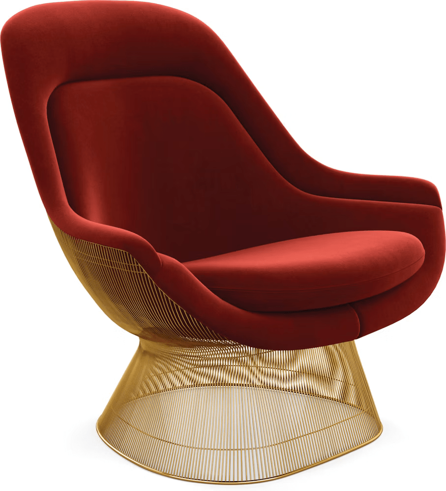 Platner Gold Plated Easy Chair lounge chair Knoll