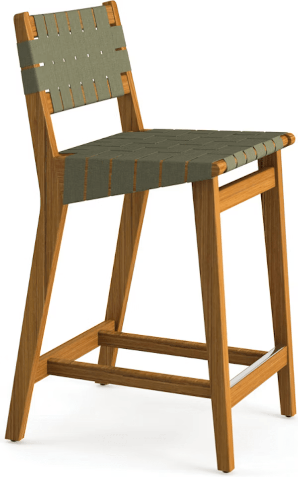 Risom Outdoor Barstool bar seating Knoll Counter Stool Fern Sunbrella