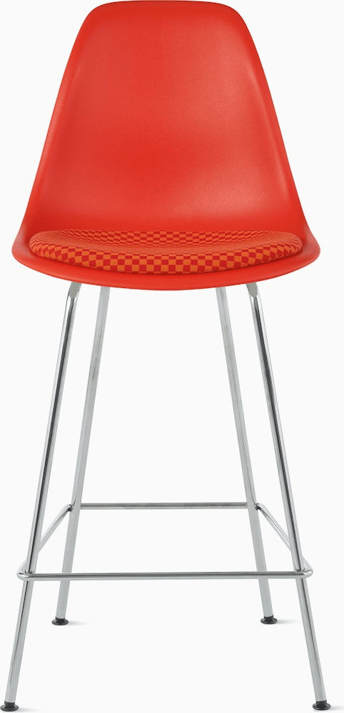 Eames Molded Plastic Stool with Seat Pad Stools herman miller