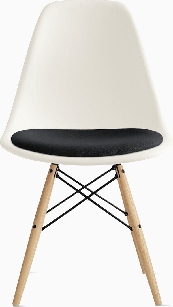 Eames Molded Dowel Base Side Chair with Seat Pad Side/Dining herman miller