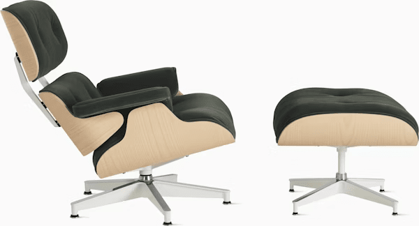Eames Lounge Chair & Ottoman in White Ash lounge chair herman miller