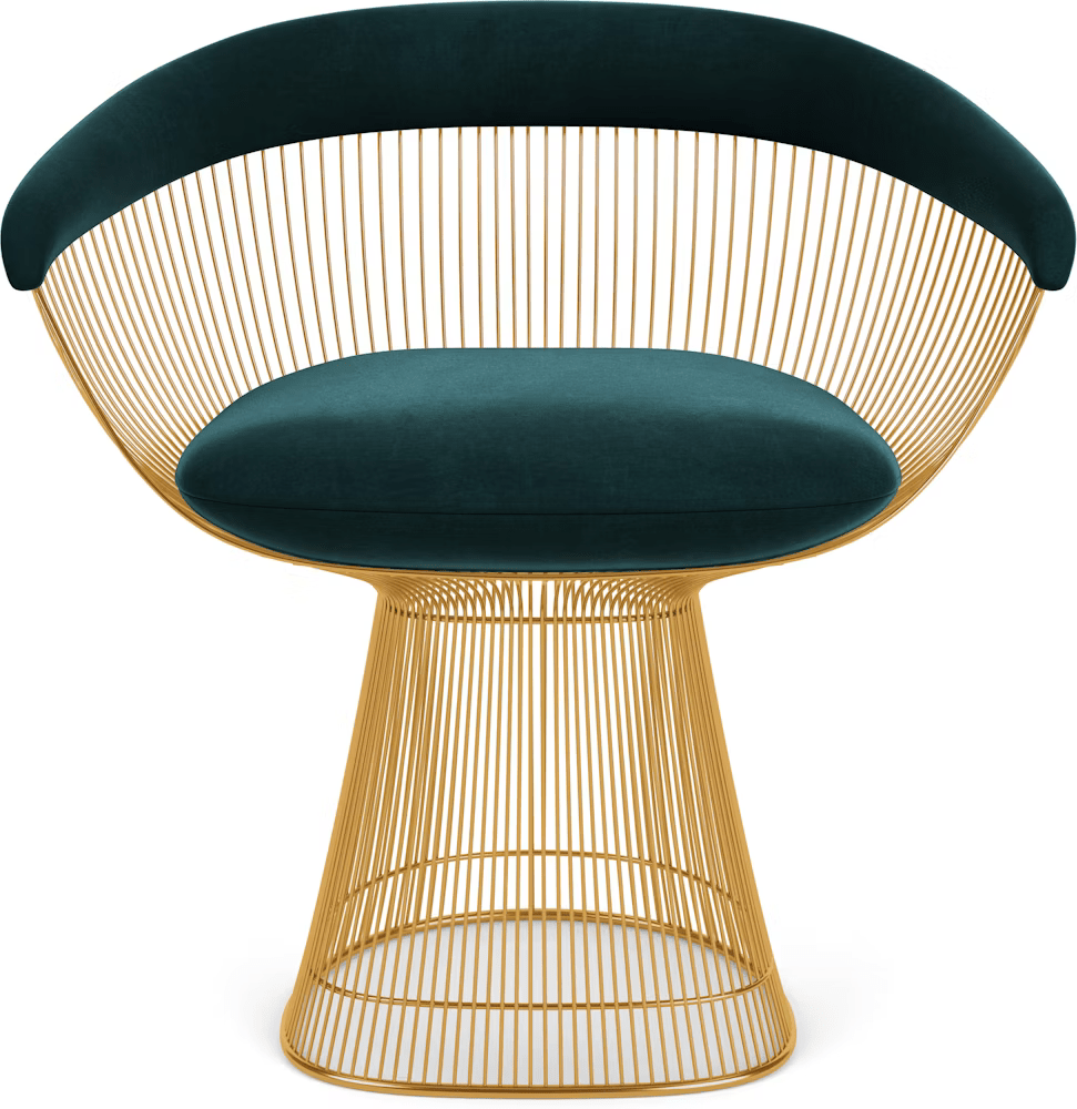 Platner Arm Chair - Gold Side/Dining Knoll