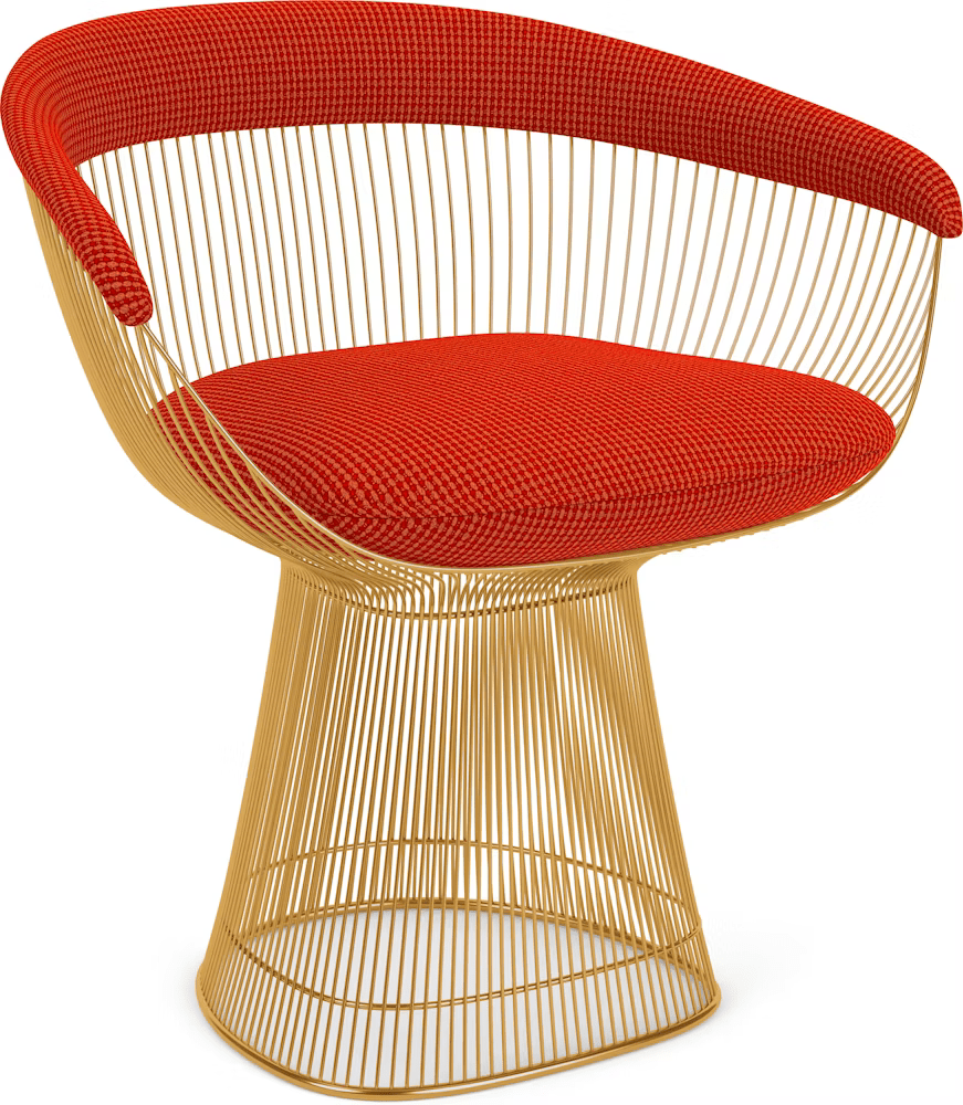 Platner Arm Chair - Gold Side/Dining Knoll