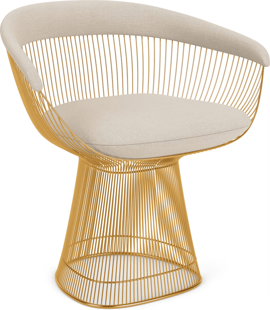 Platner Arm Chair - Gold Side/Dining Knoll
