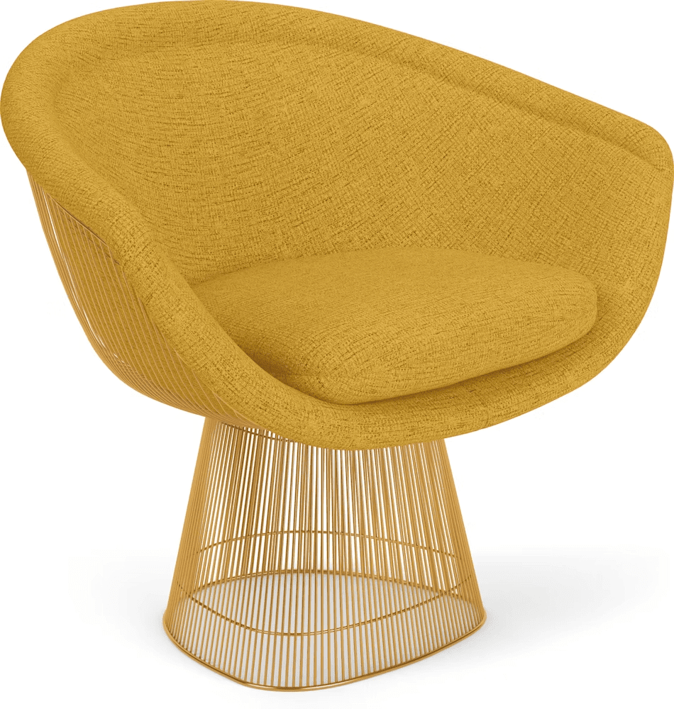 Platner Lounge Chair - Gold lounge chair Knoll