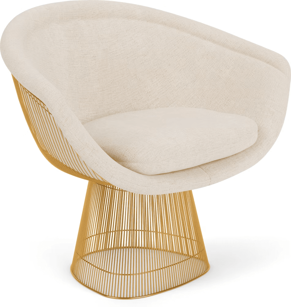 Platner Lounge Chair - Gold lounge chair Knoll