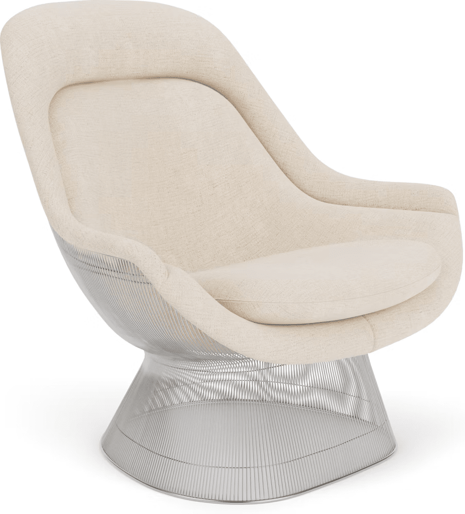 Platner Polished Nickel Easy Chair lounge chair Knoll