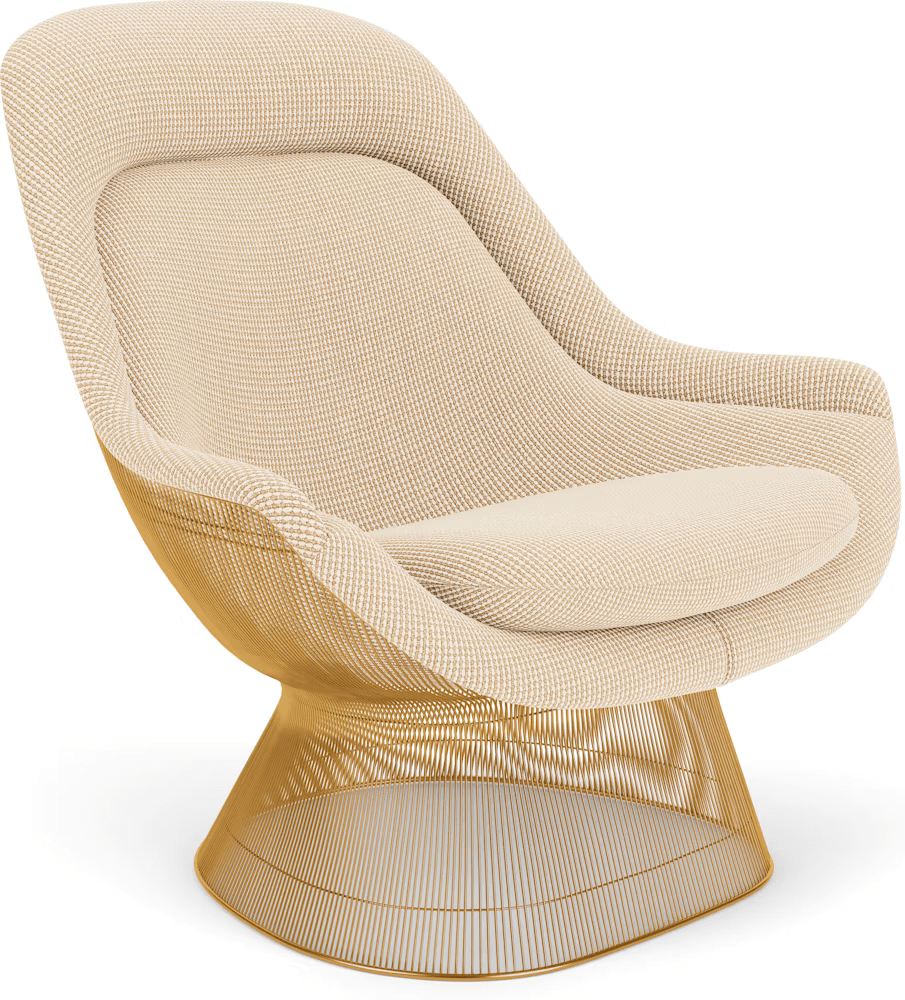 Platner Gold Plated Easy Chair lounge chair Knoll