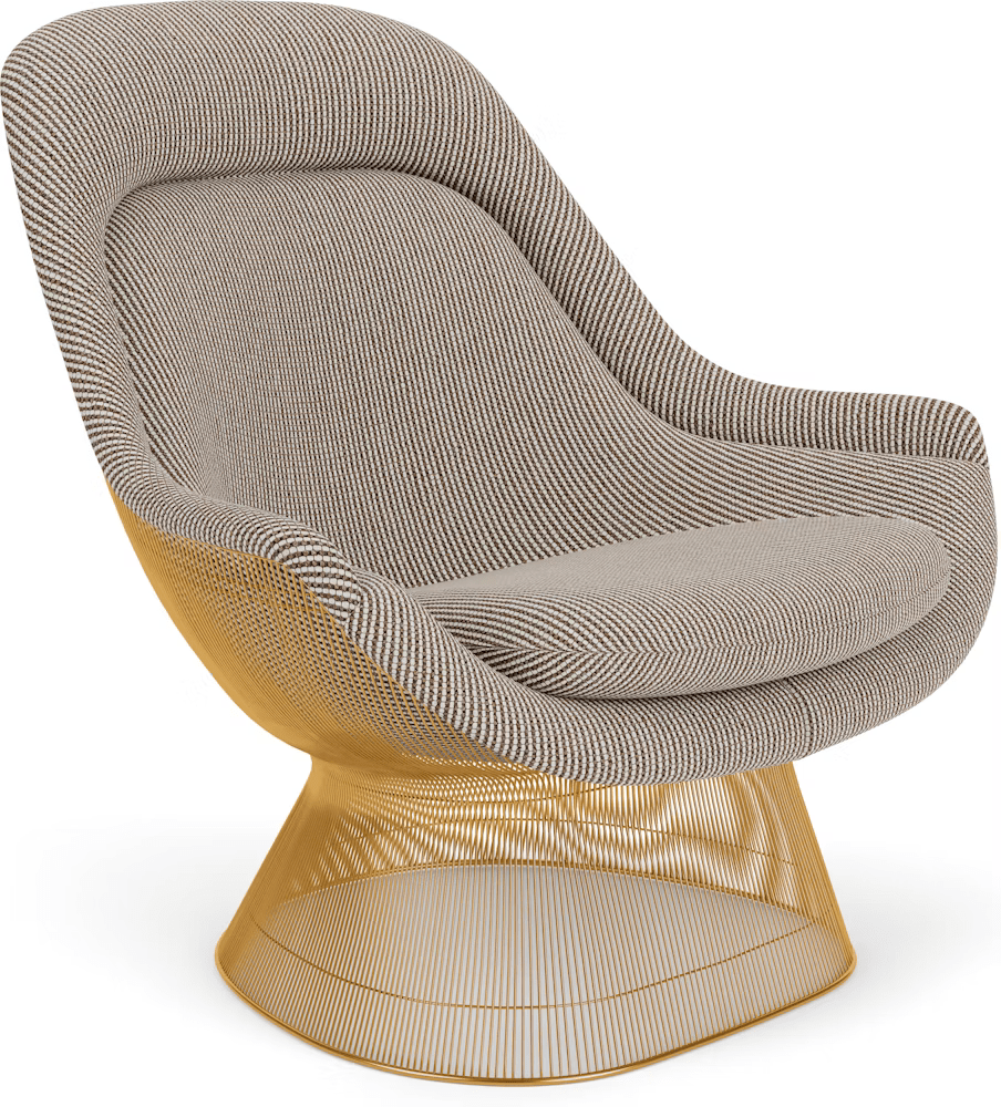 Platner Gold Plated Easy Chair lounge chair Knoll
