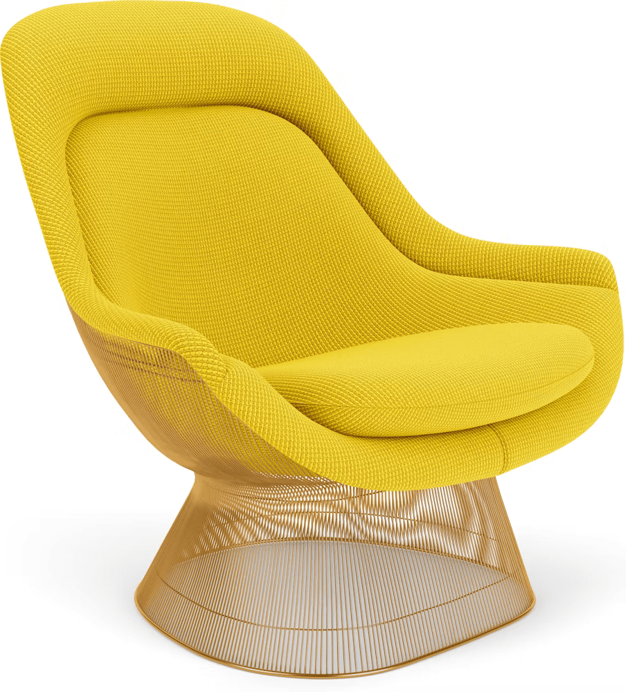 Platner Gold Plated Easy Chair lounge chair Knoll