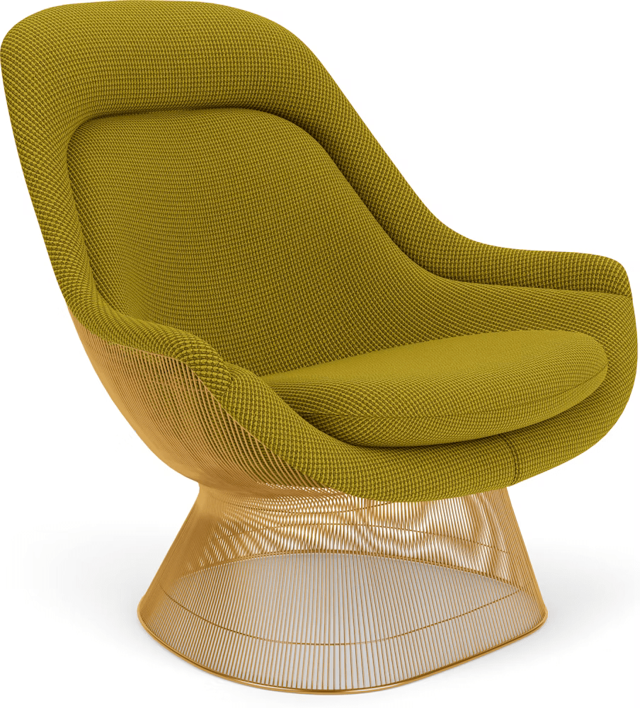 Platner Gold Plated Easy Chair lounge chair Knoll