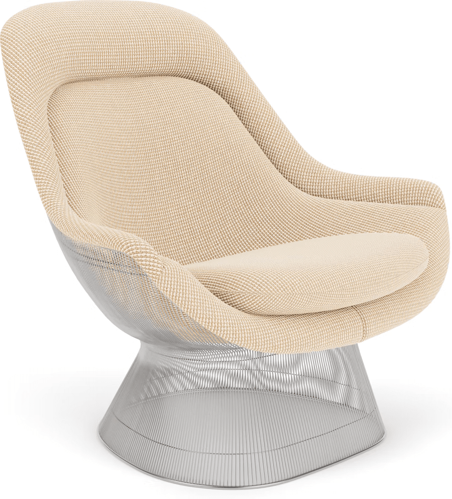 Platner Polished Nickel Easy Chair lounge chair Knoll