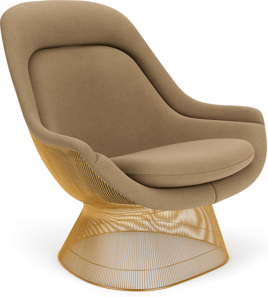 Platner Gold Plated Easy Chair lounge chair Knoll