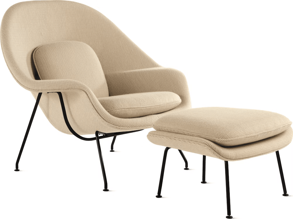 Womb Chair and Ottoman lounge chair Knoll