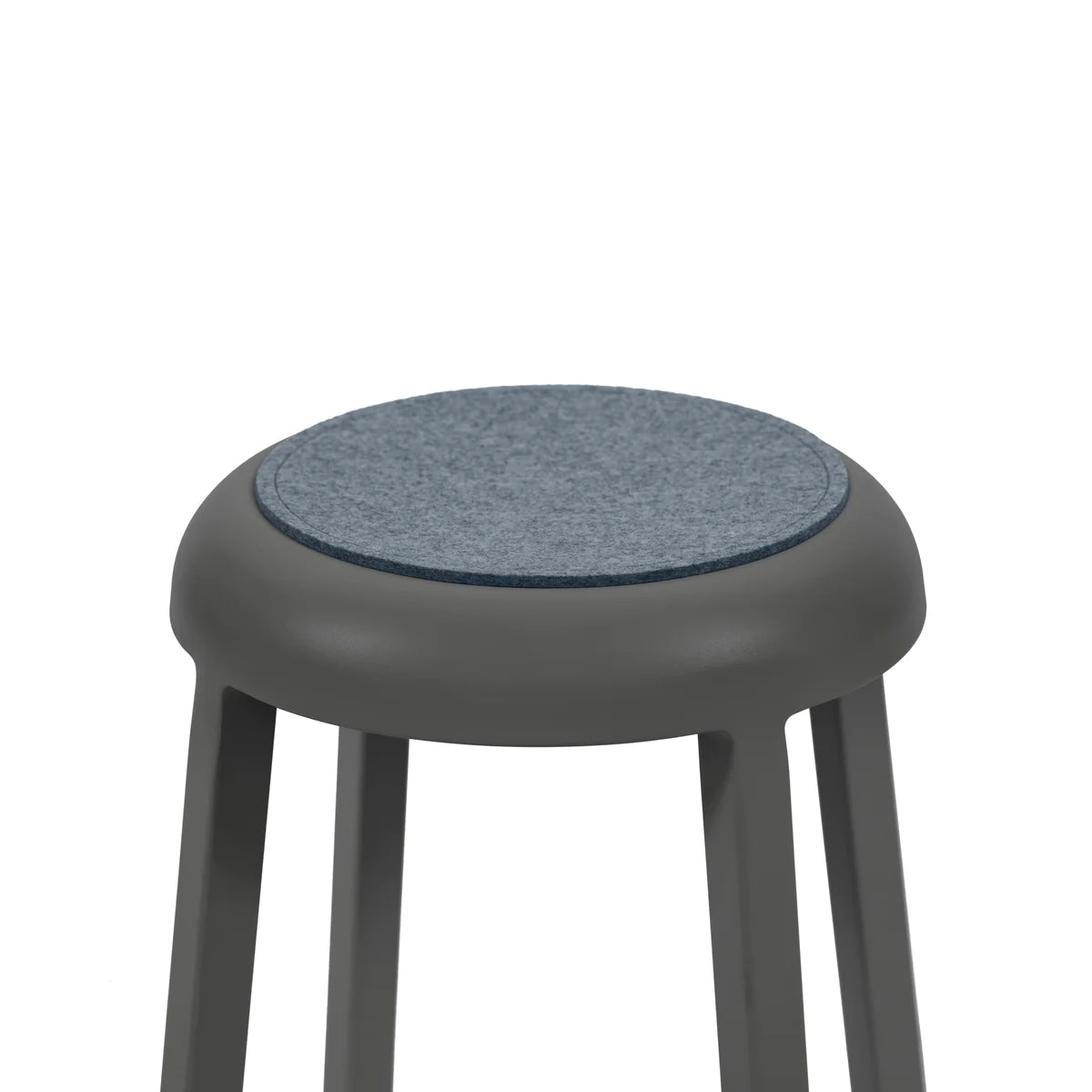 Za Seat Pad Accessories Emeco Dark Grey Felt