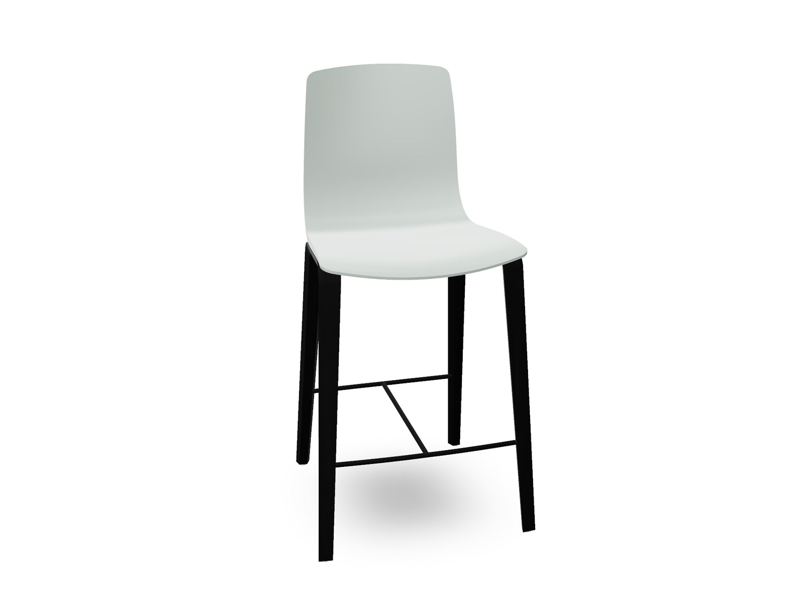 Aava 02-4 Wood Legs Polypropylene Counter & Bar Stool