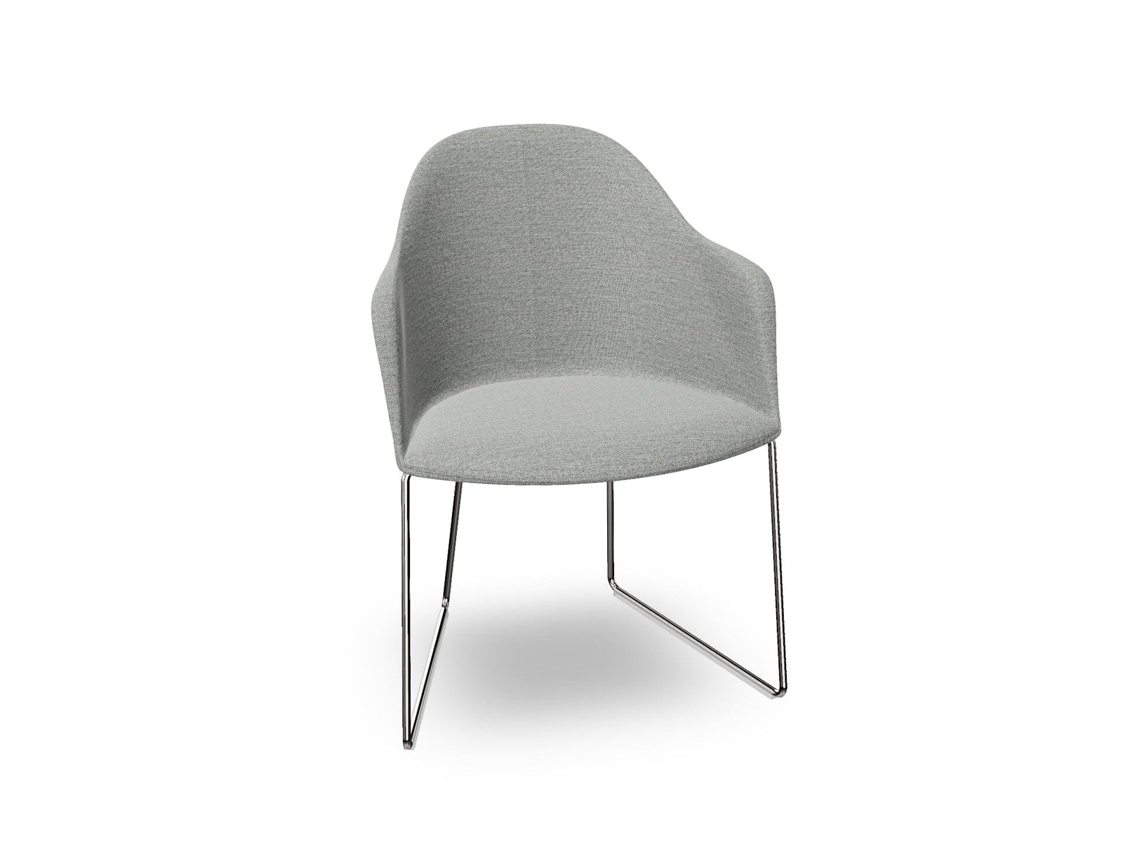 Cila Fully Upholstered Armchair With Sled Base Chairs Arper