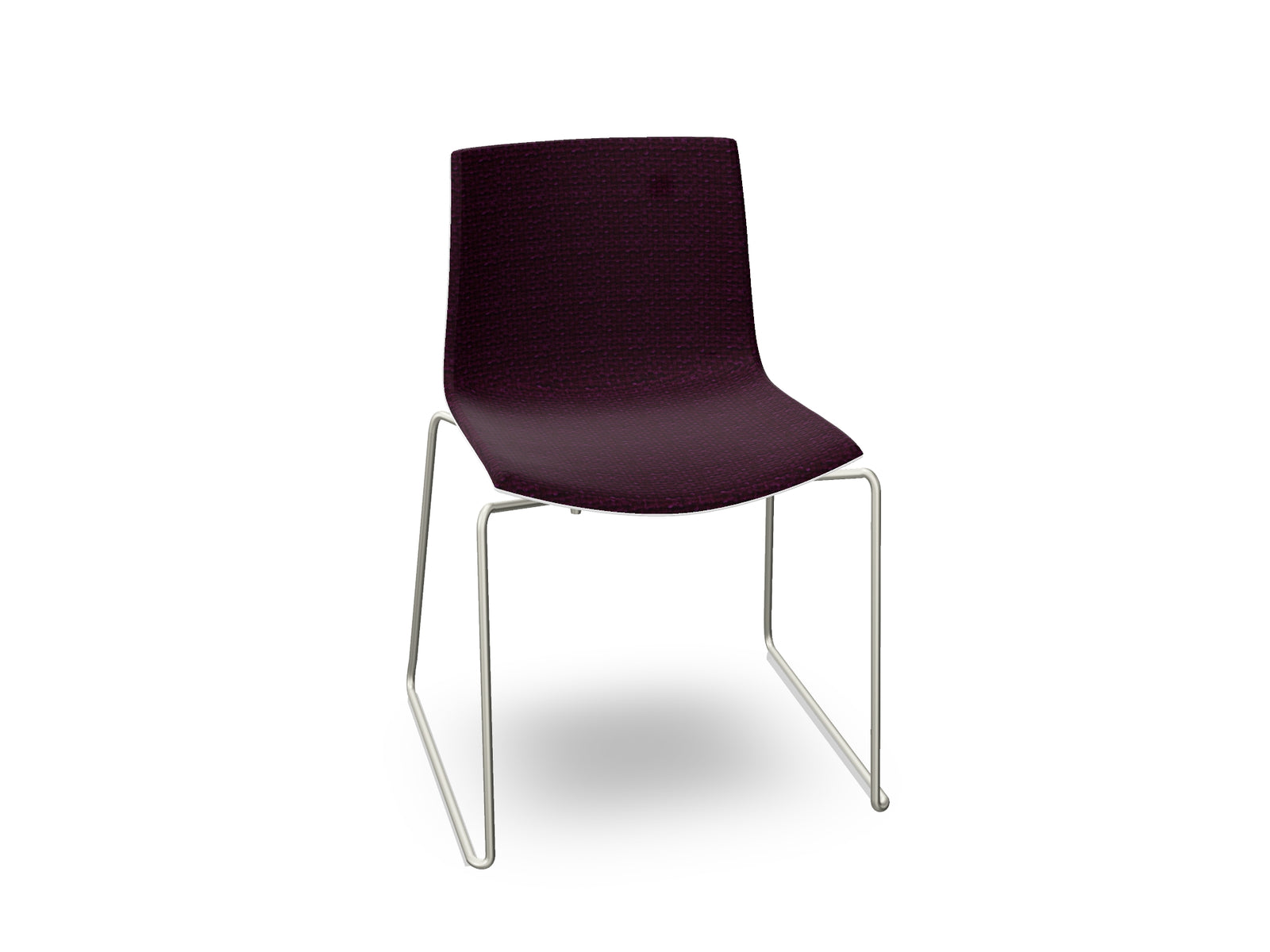 Catifa 46 Sled Base Polypropylene with Front-Face Upholstery