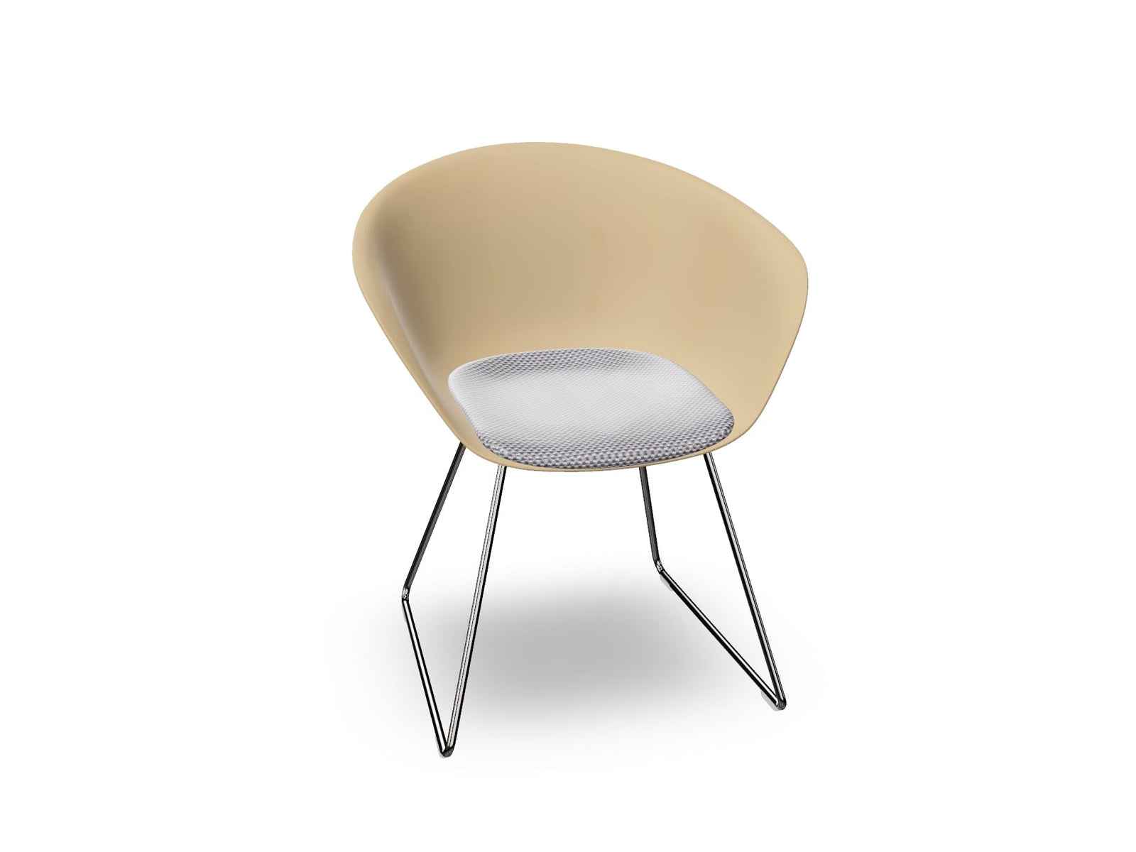 Duna 02 Sled Base Chair With Seat Cushion Chairs Arper