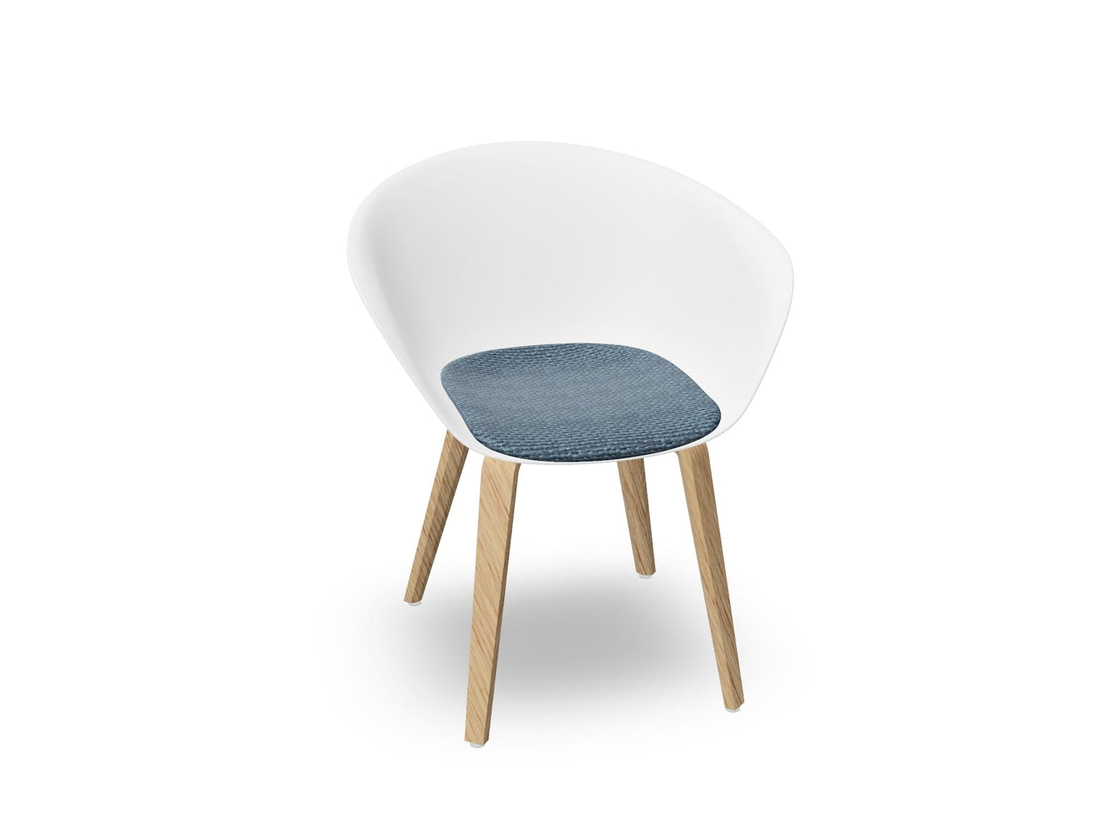 Duna 02 Wood Leg Chair With Seat Cushion Chairs Arper
