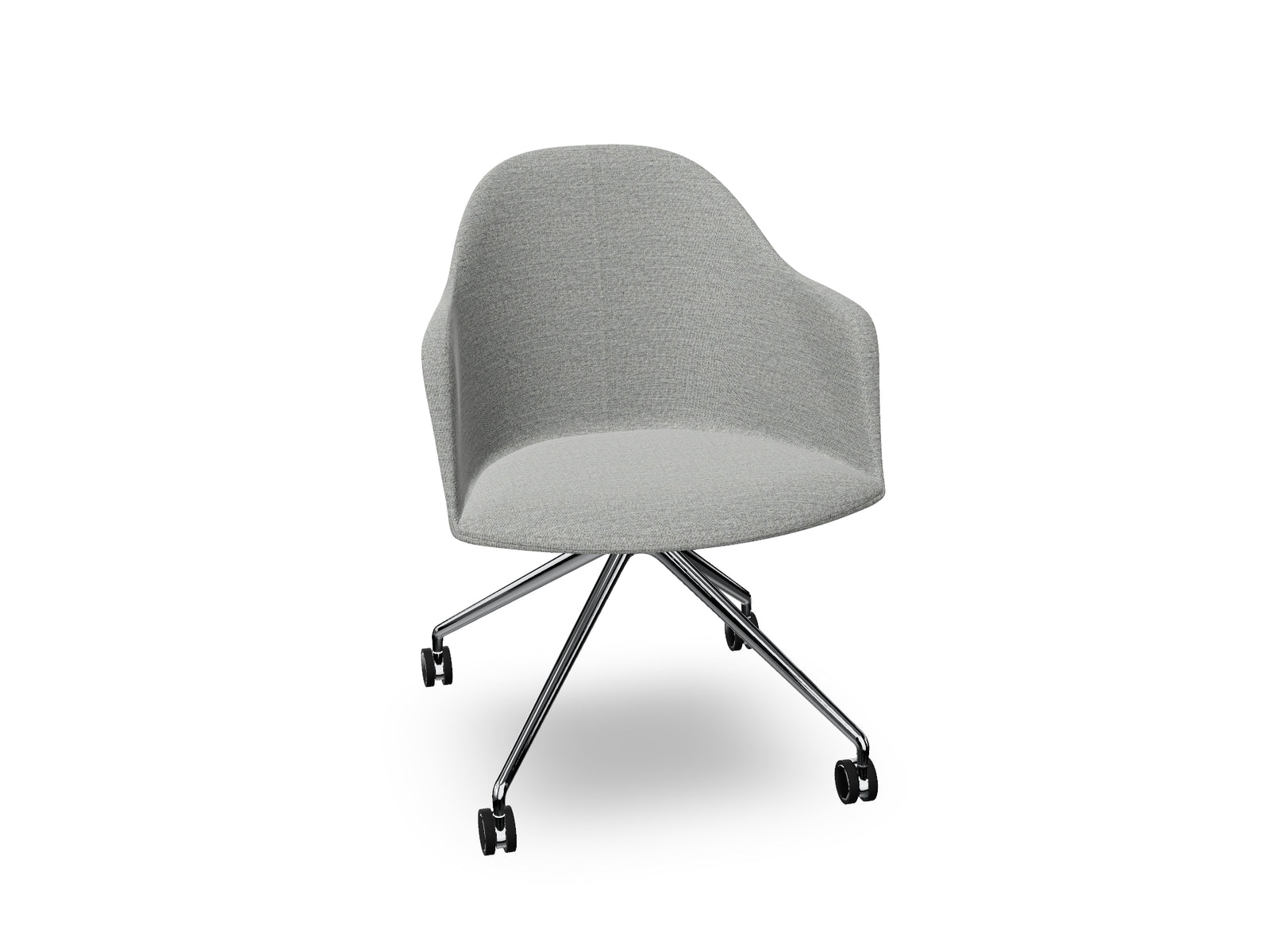 Cila fully upholstered Armchair With Fixed Trestle Base