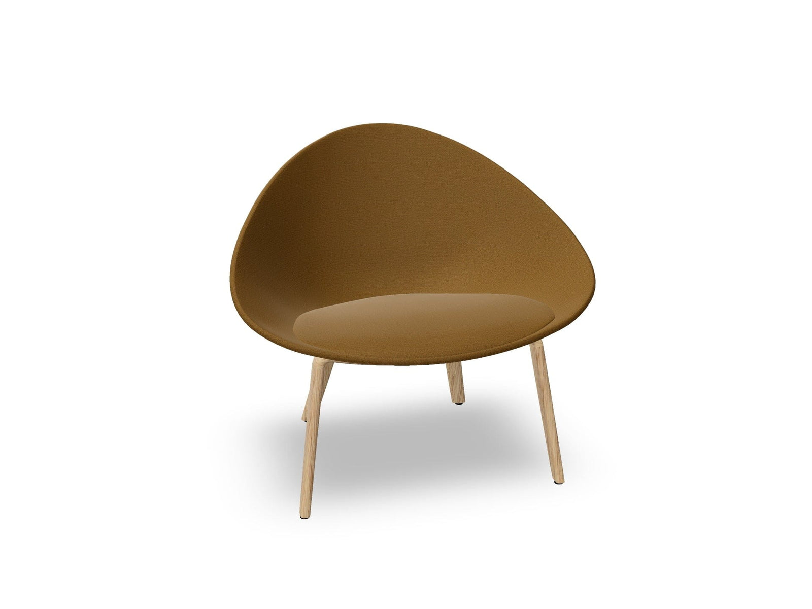 Adell 4 Leg Wood Lounge Chair With Fully Upholstered lounge chair Arper