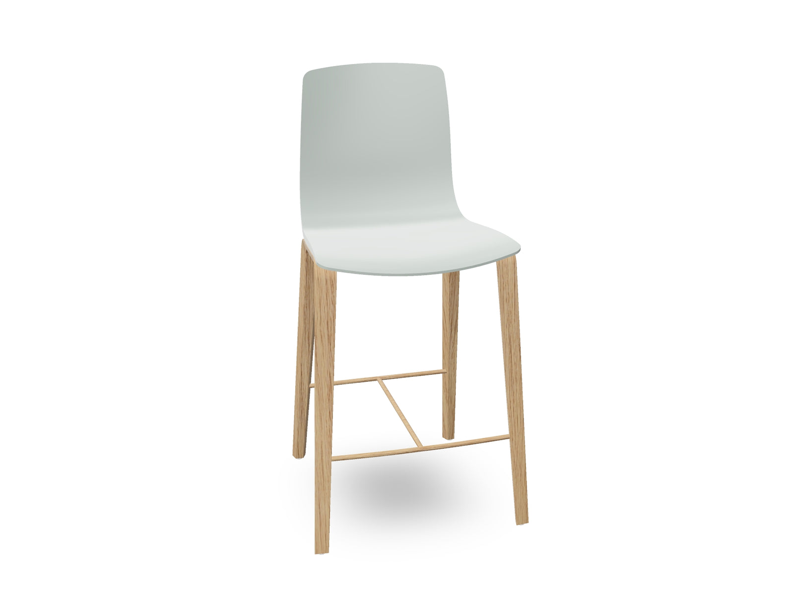 Aava 02-4 Wood Legs Polypropylene Counter & Bar Stool