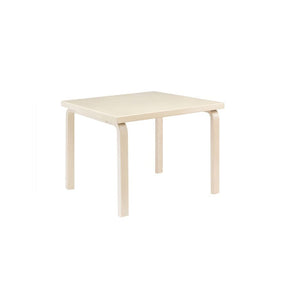 Aalto Children's Table Square 81C table Artek Top Birch Veneer | Legs and Edge Band Natural Lacquered 