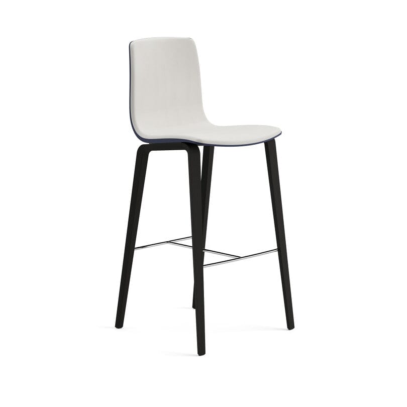 Aava 02-4 Wood Legs Polypropylene Counter & Bar Stool With Front Upholstery Chairs Arper