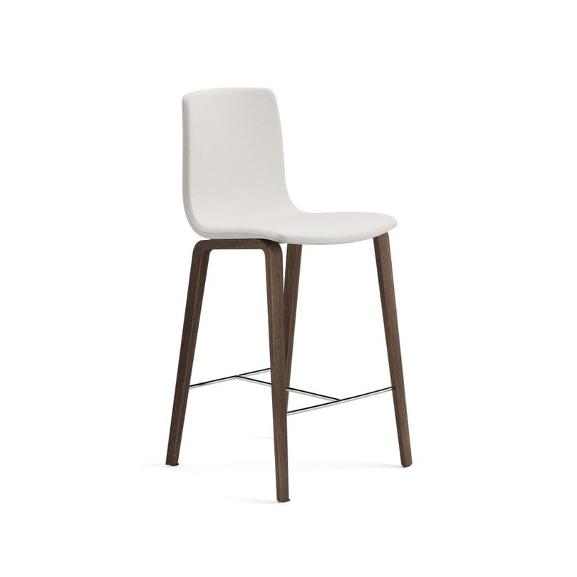 Aava 02-4 Wood Legs Polypropylene Counter & Bar Stool With Front Upholstery Chairs Arper