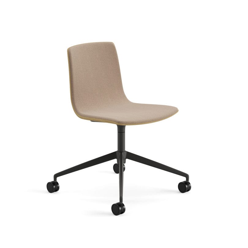 Aava 02 Fixed Trestle Base Wood Chair With Front Upholstery Chairs Arper