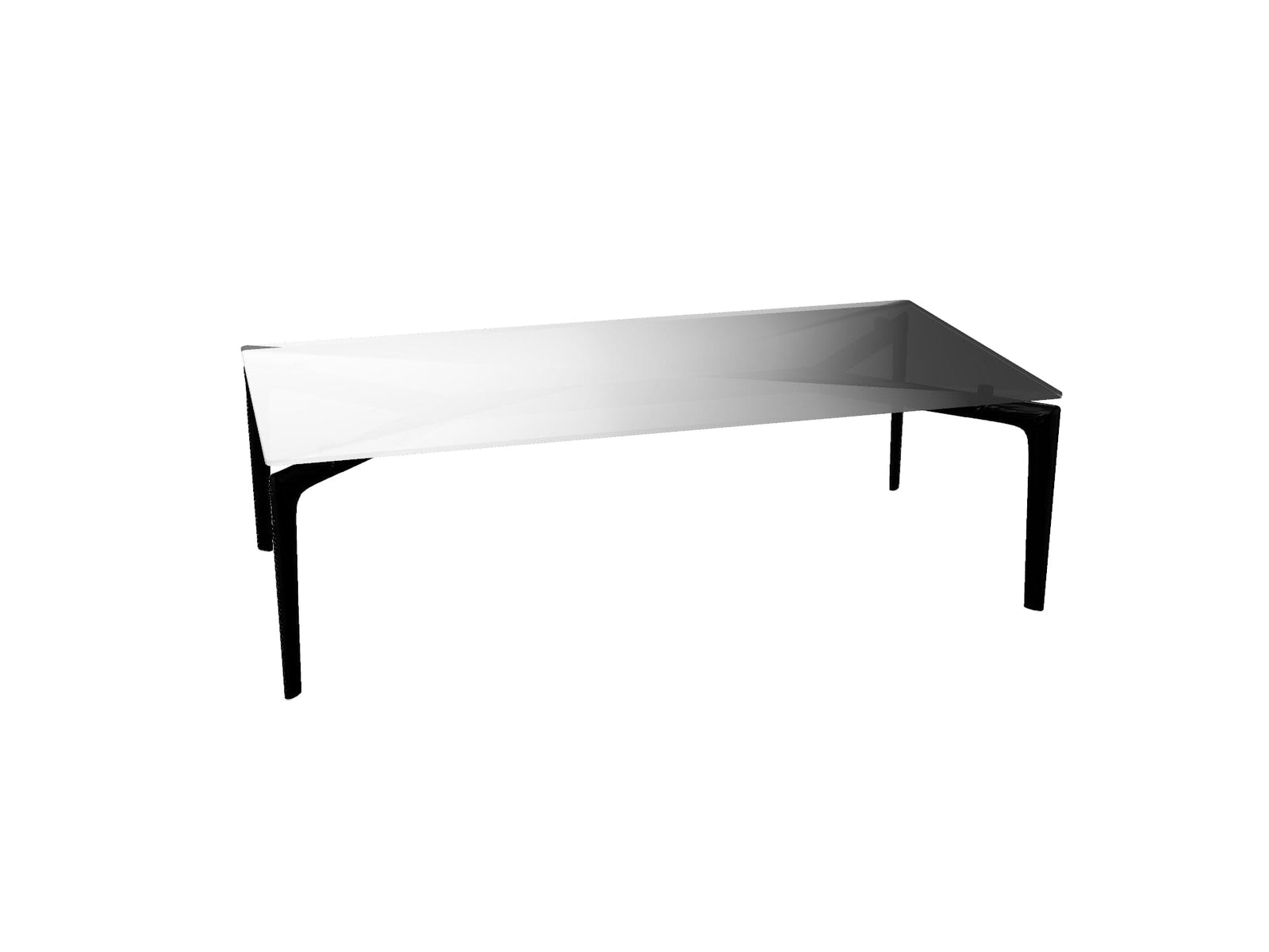 Saul Rectangular Table Table Arper Black base - Smoked glass top 14.25"