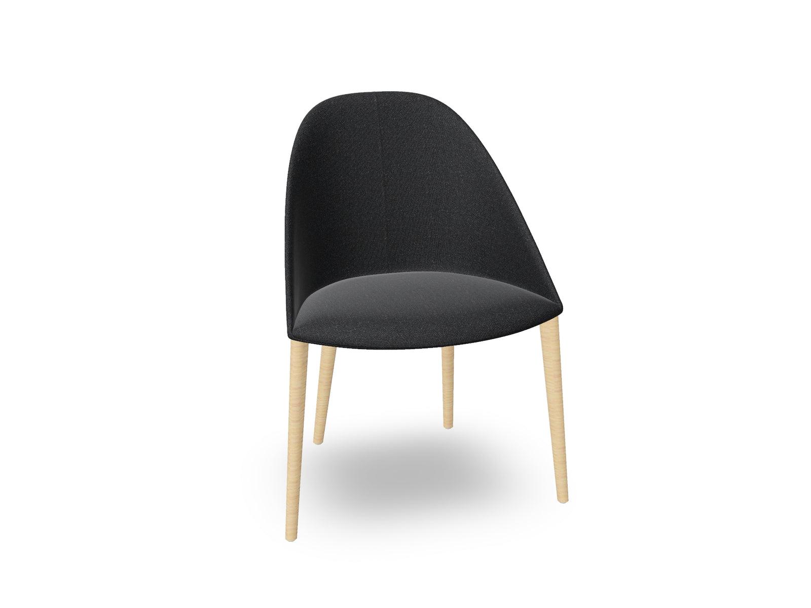 Cila Fully Upholstered Chair With Timber Oak Four-leg Base