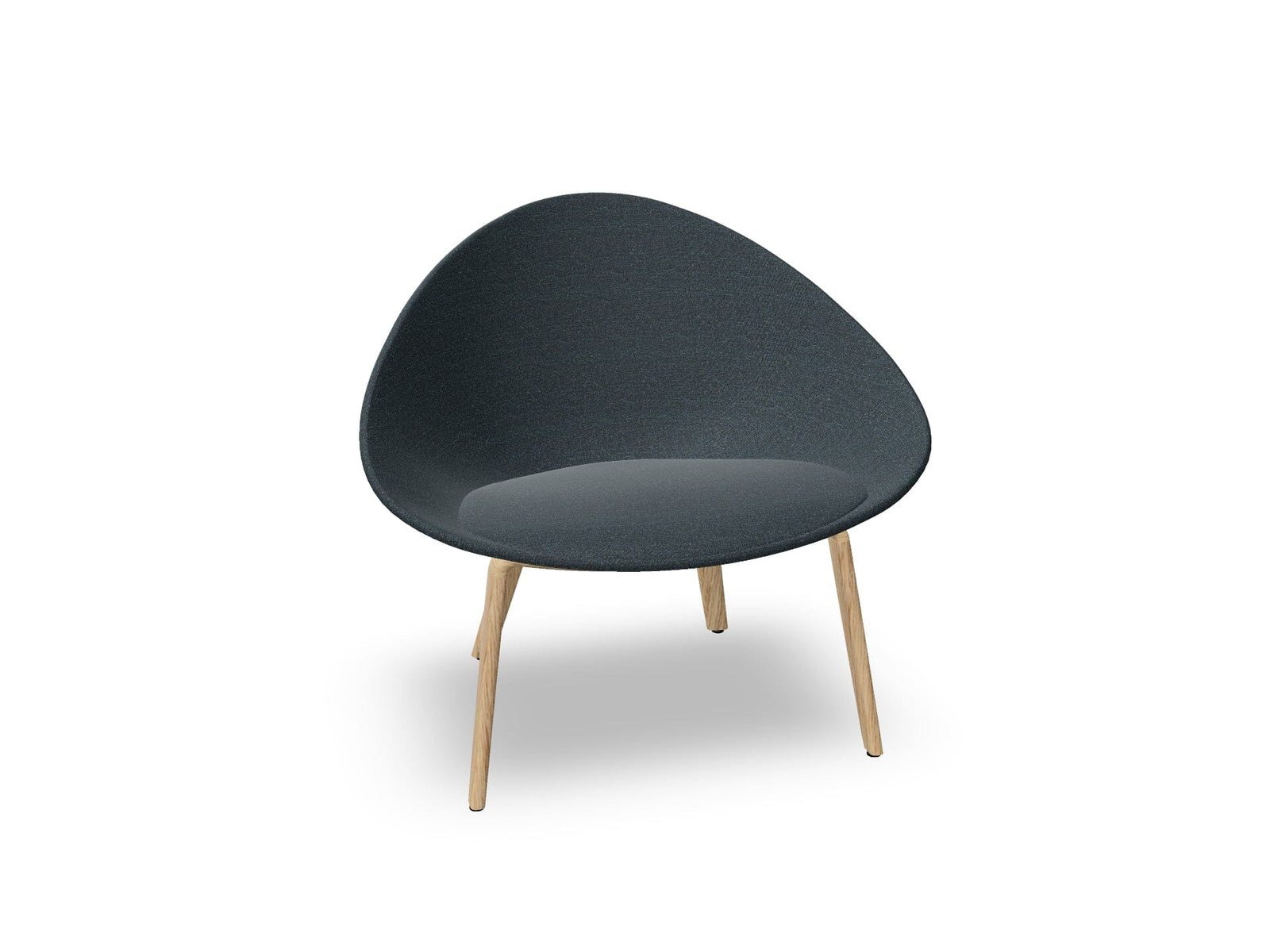 Adell 4 Leg Wood Lounge Chair With Fully Upholstered lounge chair Arper