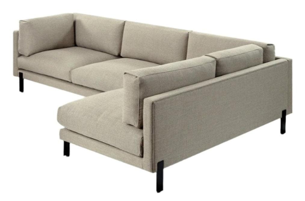 Silverlake Sectional Sofa Gus Modern Andorra Almond Right Facing