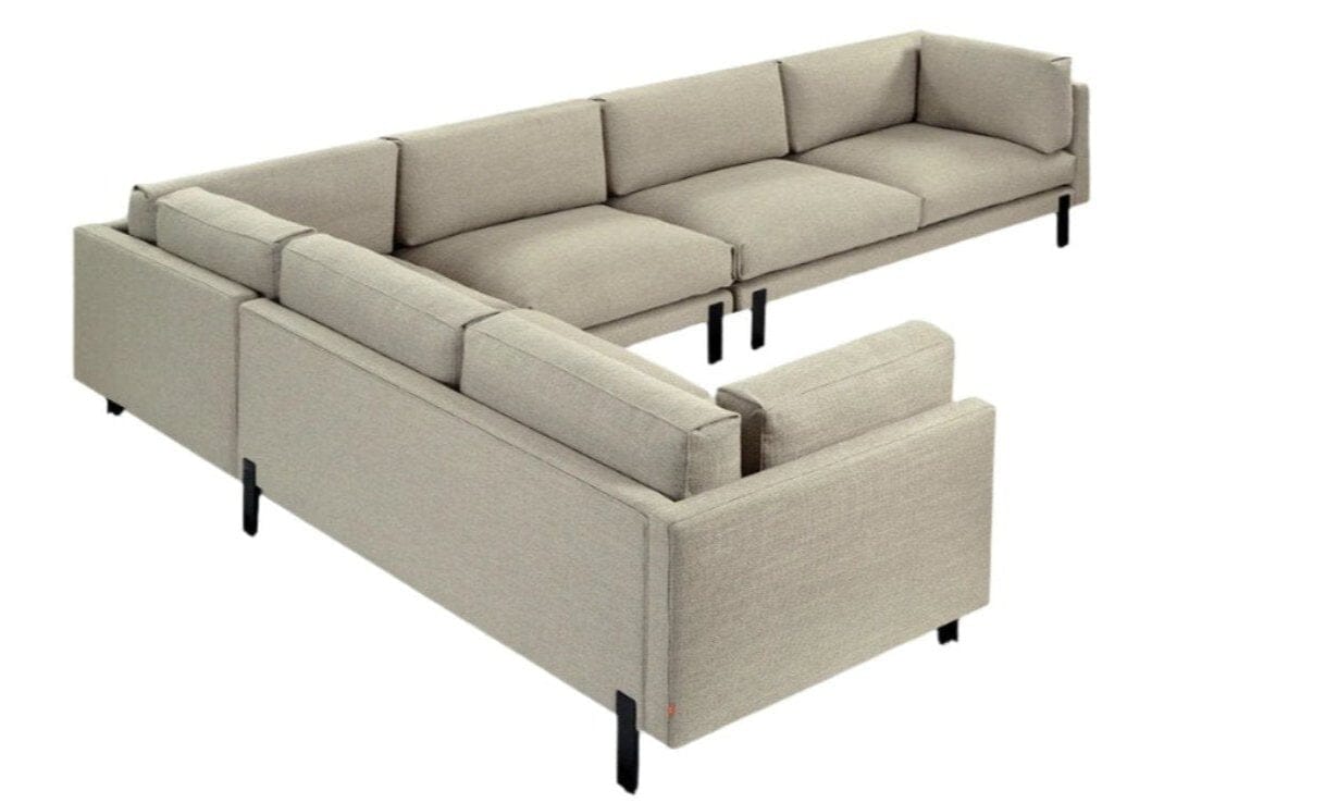 Silverlake XL Sectional Sofa Gus Modern Andorra Almond Left Facing