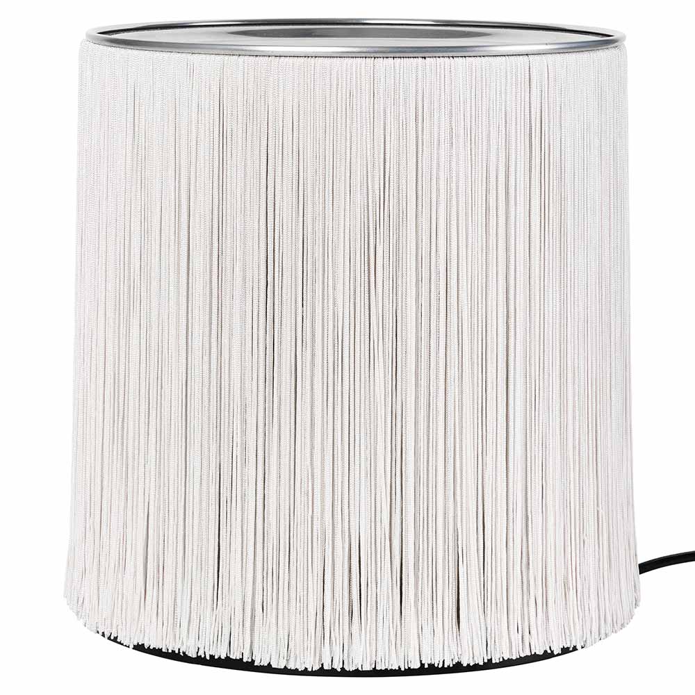 Model 597 Floor Lamp Floor Lamps Gubi Polished Aluminum Cream Fringe