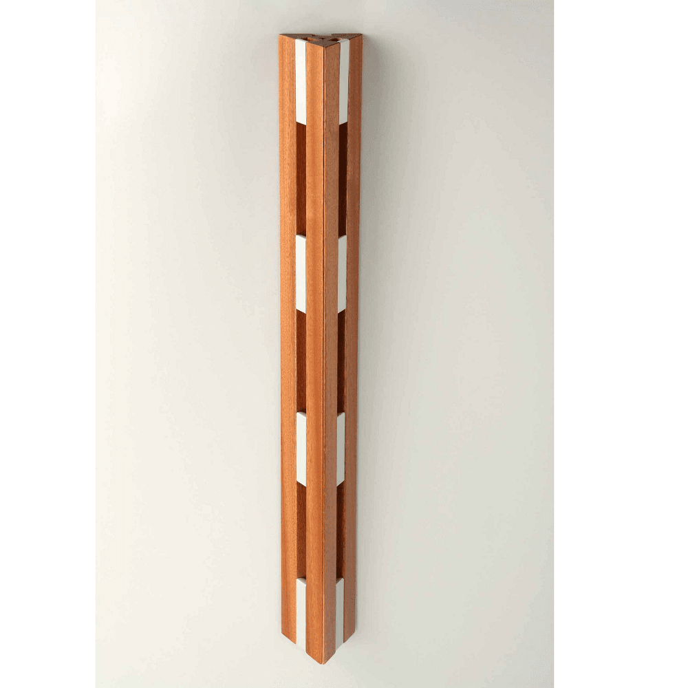 Knax Vertical 8 Hook Coat Rack Coat Hooks Loca Aluminum Mahogany Lacquer