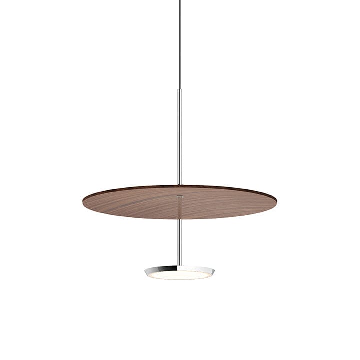 Sky Dome Pendant Pendant Lights Pablo 18" - Polished Aluminum + Walnut