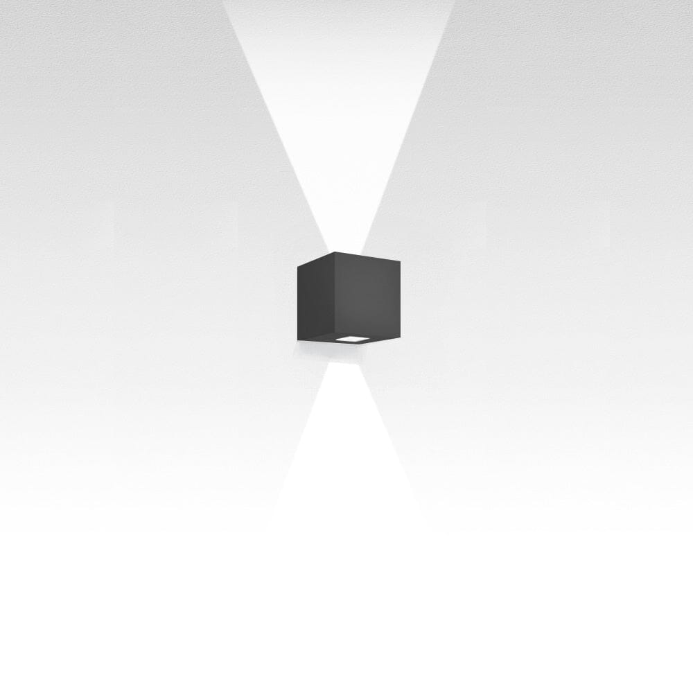 Effetto Square Outdoor Wall Light Outdoor Lighting Artemide 2 Large Beams Anthracite Grey