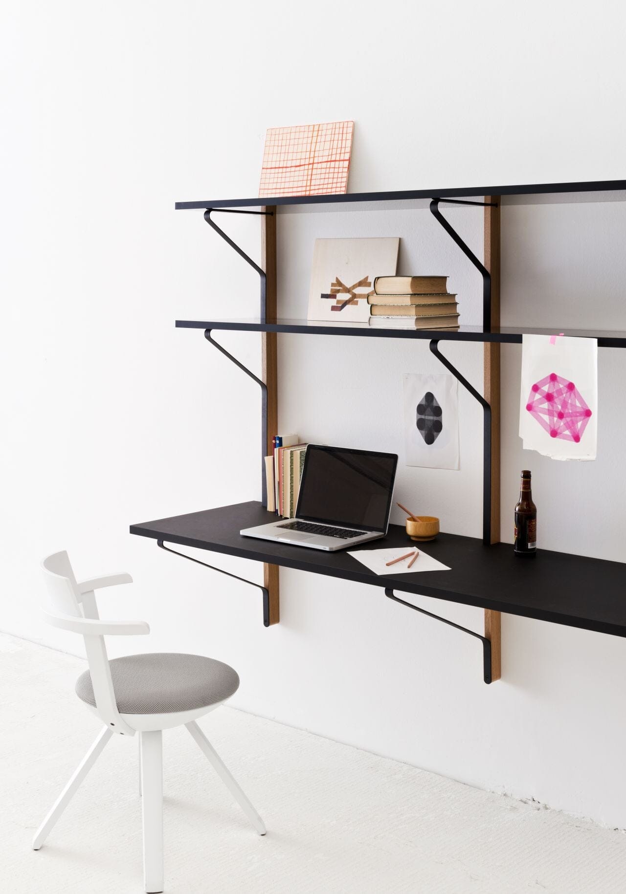 Kaari Wall Shelf with Desk Shelf Artek