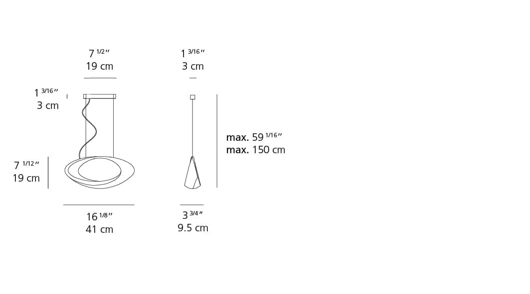 Cabildo Suspension LED Lamp hanging lamps Artemide