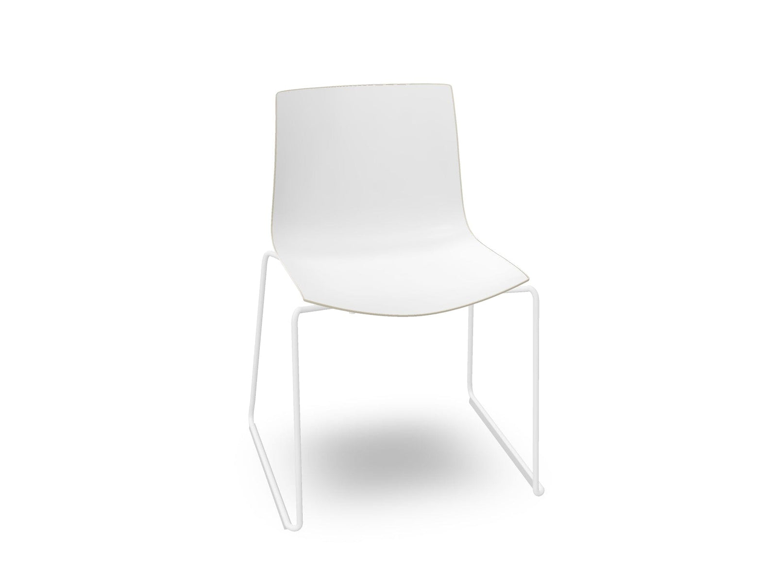 Catifa 46 Polypropylene Bi-Color Sled Base Chair Side/Dining Arper