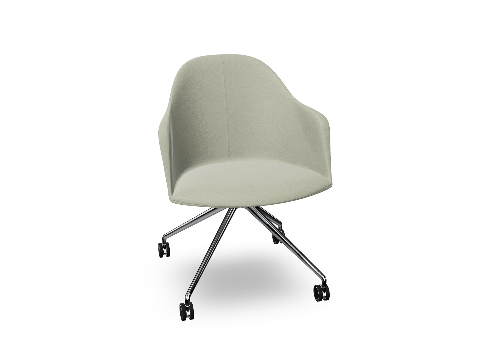 Cila fully upholstered Armchair With Fixed Trestle Base