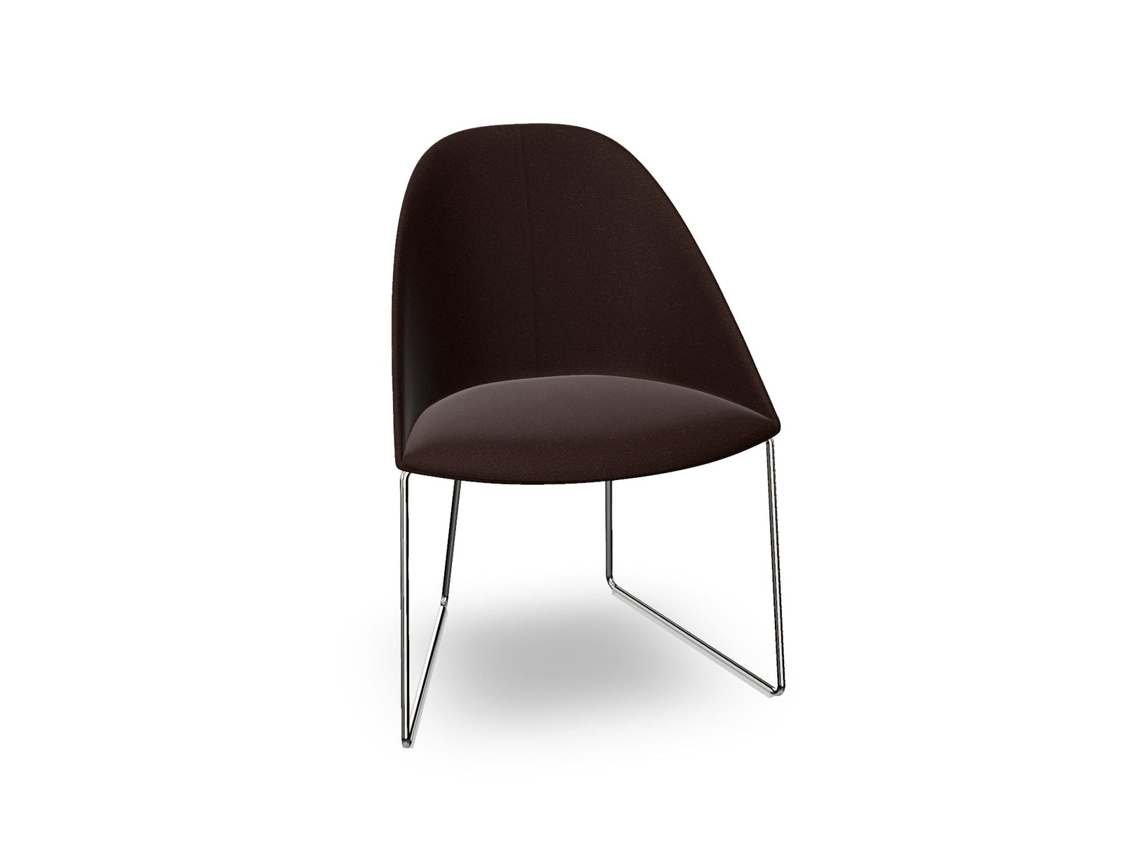 Cila Fully Upholstered Chair With Sled Base Chairs Arper